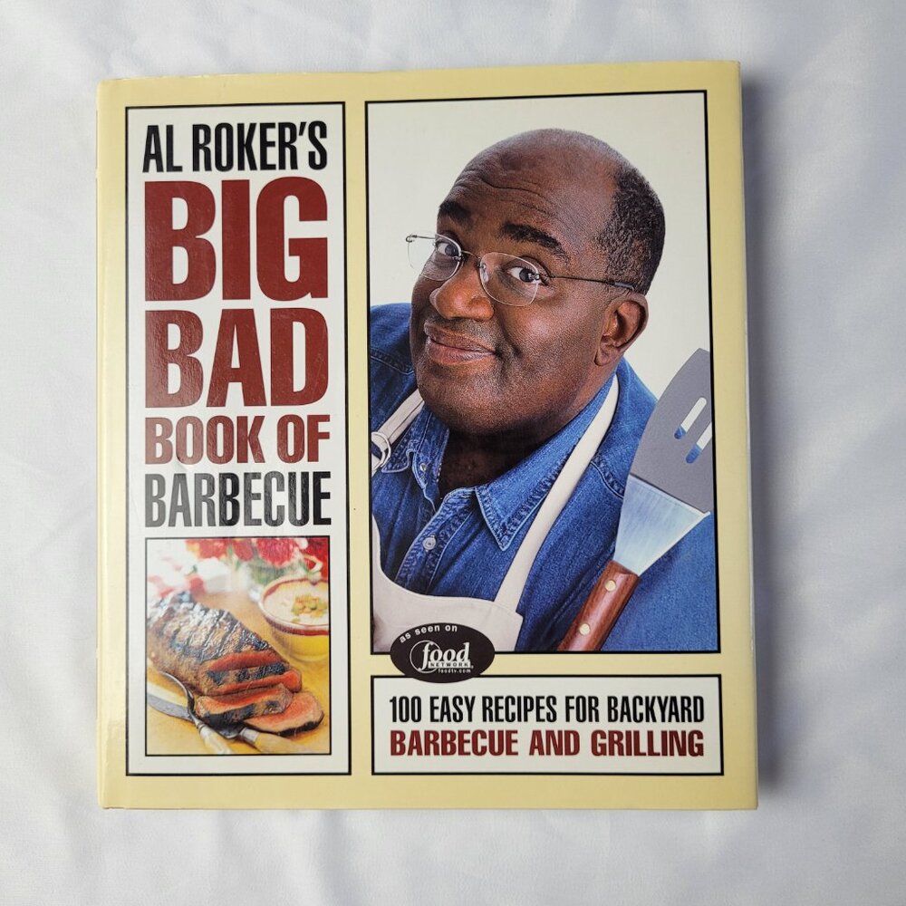 Al Roker's Big Bad Book of Barbecue Hardcover 2002 Y2K cookbook southern recipes